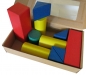 Preview: Bruderhaus Diakonie 10 farbige Holzbausteine im Karton