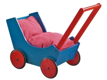 Puppenwagen blau-rot