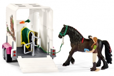 Schleich Pick-up mit Pferdeanhänger