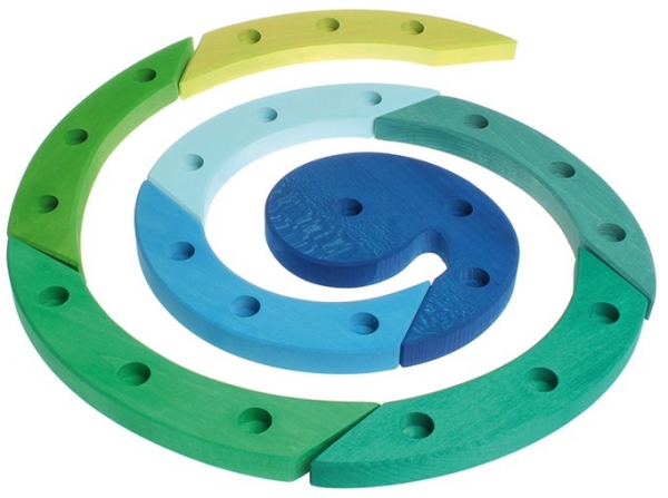 Geburtstagsspirale blau-grün
