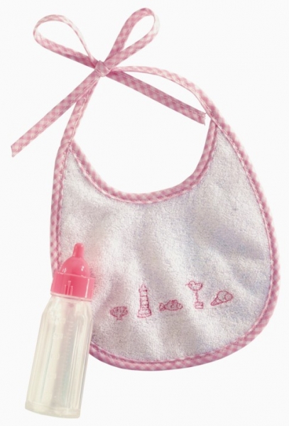 Nuckelflasche mit Latz