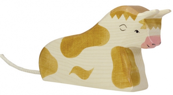 Stier liegend braun