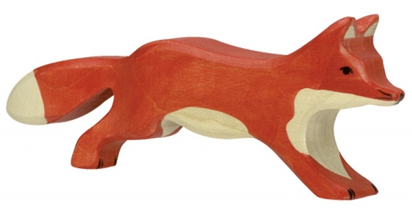 Holztiger Fuchs laufend